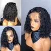 Curly Short Bob Wigs 13x6 Full Lace Human Hair Wigs Brazilian 250 Density Glueless Lace Frontal Wig 4110915