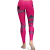 Yoga Outfits Women Gun Printed Pink Pants Push Up Fitness Gym Sport Leggings Tight Pencil Leggins Slim Dance Party Clothing1