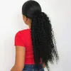 3b 3c kinky curly clip i hästsvans mänskliga hårförlängningar 120g brasilianska hårprodukter dragsko ponytail hår bitar naturlig färg remy