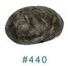 2020 Natürliches Menschenhaar Herren Toupet Französisches Spitzenfront-Haarersatzsystem Feine Mono-Haarteile Perücken für Männer6000629