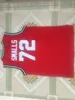 Maglie da basket Bad Boy Notorious Big # 72 Maglia da basket Biggie Smalls Movie 100% cucita rossa S-3XL Spedizione veloce