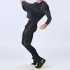 روسيا محلية لضغط التسليم ، للياقة البدنية ضيقة تشغيل قميص Legging Men Sportswear Demix Black Gym Sport Suit9184725