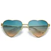 Brand Designer Heart Shape Fashion Sunglasses 9 Colors Candy Colors Goggles Party Couple Sunglass One Pieces Whole 194J