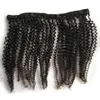 100g 120g 140g 4A Afro Kinky Curly Clip In Hair Weave Extension À La Mode Doux Lisse Soyeux 100% Naturel Noir Péruvien Vierge Cheveux Humains