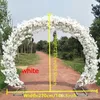 Ny Cherry Blossom + Iron Round Stand Lucky Door Full DIY Wedding Window Party Decor Artificial Flower Cherry Blossom + Arch Shelf Al02