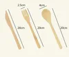 Bambu bestick set 7st / set Portable bestick set kniv chopsticks gaffel sked servis uppsättningar utomhus resa student porslin gga2394