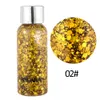 DHL Handaiyan Bronzers Holografische zeemeermin Glitter oogschaduw Gel Body Face Oog Vloeistof Loose Sequins Pigmenten Pigmenten Make -up Cream FES3134238