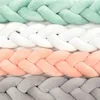 1M / 2M / Saf Dokuma Peluş Knot Beşik Tampon Çocuk Yatak Bebek Yatağı Koruyucu Bebek Odası Dekor Tampon 3M Uzunluğu Yenidoğan Bebek Yatak