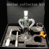 Colorful Nectar Collector Kits Hookahs for Water Pipes Smoking with Titanium Nail Dab Straw Mini Nector Collectors Wax Dab Rigs