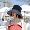 Fashion lady original Brand New South Korean Version Sunshade Female Beach Cap Handcrafted Bucket Hat Outdoor Sun Protection Folding Hats