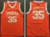 NCAA Texas Longhorns College Basketball Рубашки из рубашки Lamarcus #23 Олдридж Кевин 35 Дюрант Оук Хилл Средняя школа сшита баскетбольной майка
