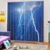 Custom 3d Curtain Thunderbolt and Aesthetic Pictures Decorative Interior Beautiful Blackout Curtains