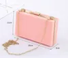 10pcs transparente saco de acrílico Bling Chain Box Bolsa Clear Crossbody Bacha