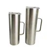 30oz Stainless Steel Skinny Tumbler with handle Vacuum Insulated Straight Cup with Lids Beer Coffee Mug In Stock