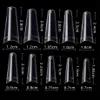 500pcsbag 10 storlekar Ballerina Nail Tips French Coffin Fake Half Cover Nails Clear Natural Flat Shape Nails False Nails7451486