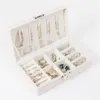 Boîte à bijoux en cuir PU, organisateur de boîtes de rangement, étui de voyage, boucles d'oreilles, bagues, colliers, boîte de rangement 6999353