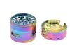 Smoking Pipes Four Eye Concave Mobile Phone Bracket Dazzling Color Zinc Alloy Smoke Grinder 63mm Personal Smoke Crusher Wholesale