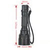 Bright Lighting LED Flashlight XM-L T6 L2 Q5 Rechargeable Tactical Flashlight Torch Lamp 5-Mode Hunting Light Waterproof