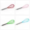 10 Inch Wire Whisk Stirrer Mixer Egg Beater Color Silicone Egg Whisk Stainless Steel Handle household Baking Tool ZZA1630