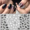 1 pcs Adesivi per lettera bianca nera per chiodi a foglia di trasferimento lineare di trasferimento lineare decorazioni per nail art 3D SAF564-573-1