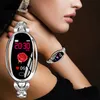 Femmes fille cristal luxe montre intelligente podomètre Sport Smartwatch Bracelet moniteur de fréquence cardiaque montres étanches pour Android iOS