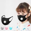 Ледяной шелковый дыхательный клапан маска для взрослых анти пыль регулируемые лица маски для лица детские многоразовые рта муфельский дизайнер маска 5 цветов CCA12051