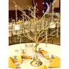 Hiçbir hangging kristal) temizle kristal olmadan güzel uzun boylu çiçek standları düğün masa centerpieces dekorasyon decor0694
