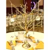 pas de cristal suspendu) beaux grands supports de fleurs sans cristal clair centres de table de mariage décoration decor0694