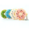 wholesale Donut Style Silicone small Oil Burner Pipes Handcraft Colorful hand Pipe Pyrex Smoking Pipes with key-chain and 111