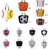 13 Styles Canvas Bag Baseball Tote Sports Bags Casual Softball Bag Football Soccer Basketball Cotton Canvas Tote Bag 20pcs