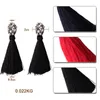 new trendy fashion luxury designer exaggerated vintage diamond pearl long tassel stud earrings for women girls