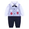 8 Styles Kids Clothing Baby Boy Gentleman Rompers Newborn Baby Long Sleeved Jumpsuits Infant Designer romper Brand Toddler Clothes M280