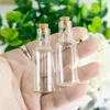 Wholesale 12ml Mini Transparent Glass Bottles with Cork Clear Wishing Gift Bottles Jars 50pcs/lot