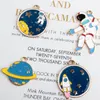 Roun Вселенной Spaceman Эмаль K позолоченной печати Подвеска Подвеска для ручной Diy серьга ожерелья Ключевых цепей вспомогательного оборудования ювелирных изделий