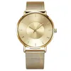 SHENGKE Gold Silver Dial Ladies Watches 001 Quartz Wristwatch Stainless Steel Strap Mesh Watchband Folding Buckle Business Style