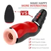 sex massager Real Oral Sucks Male Masturbator Deep Throat Clip Suction Machine Induced Vibration Moan Intimate Goods Sex Toys for Men C19010501