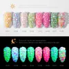 Luminous 3D Kryształowe Nails Art Rhinestone Flatback Glass Nail Art Decoration 3D Glitter Diament Wiertło Narzędzia Do Makijażu Rra2078