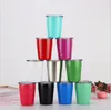 Kids Cup With Lids Straws Stainless Steel tumbler Vacuum Insulated Double Wall Coffee Mug Portable Travel Tea Wine Glass 9oz TLZYQ1116