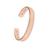Unisex Bangle Fashion Magnetic Brass Rose Gold Bangle Healing Bio Therapy Arthritis Pain Relief Open3570580