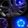 Blå, röd 2st LED-lampa för cykelcykelbil Motorcykelhjulstammen Cap Tire Motion Neon