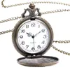 Vintage STEPHANSDOM Tema Bronze Relógios de bolso de quartzo Retro VIENA ÁUSTRIA Relógio com pingente com corrente de colar Relojes de bolsillo