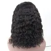 가발 13x4 곱슬 레이스 정면 인간 머리 가발 아기 머리카락 표백 노트 브라질 레미 360 레이스 프론트 가발 사전 130% 밀도