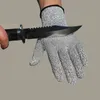 Gants anti-coupure de niveau 5 résistant aux coupures de sécurité résistant aux coups de couteau en fil d'acier inoxydable métal boucher gants de randonnée de sécurité résistants aux coupures