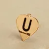 Acessórios simples de aço inoxidável carta A-Z de ouro pingente de coração presente para namoradas meninas mulheres mãe esposa