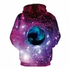 ConMotin Universe Galaxy Starry sky Earth 3D Print Fashion Felpa con cappuccio Abbigliamento sportivo per uomo e donna