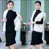 Mode Faux Fur Women's Vest Coat Luxury Faux Thermal Women's Coat Vest Winter Fashion Fur Jacket Gilet Veste