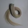 Tape in Human Hair Extensions 40 stks Dubbelzijdig Plap Haar 100g Rechte Remy op zelfklevende Invisible PU-inslagverlenging 14 kleuren kiezen