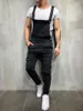 2019 Fashion Trend Jeans da uomo Hole Jeans Tuta Street Denim Distressed Suspender Denim Bib Jumpsuit 3 colori Opzionale 930