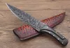 Couteau de chasse à lame fixe classique d'extérieur, 9Cr18Mov, forgé à la main, manche en ébène, couteaux droits de survie, livraison directe
