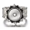 Vintage Silver Noosa Chunks Ginger Drukknoop Sieraden Elastisch Touw Verstelbare 12mm Drukknoop Ring Voor Vrouwen mannen sieraden